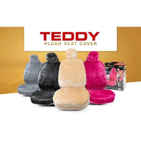 Üléshuzat - bolyhos műszőrme - TEDDY - ezüst - WALSER