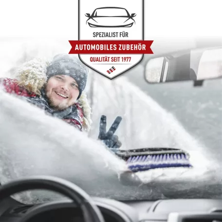 Teleszkópos hókefe jégkaparóval 77-100 cm - fekete-kék - WALSER