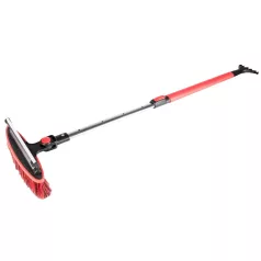   Teleszkópos hókefe jégkaparóval, vízlehúzóval 92-132 cm - piros-fekete - WALSER