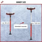 Teleszkópos hókefe jégkaparóval, vízlehúzóval 92-132 cm - piros-fekete - WALSER