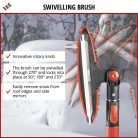 Teleszkópos hókefe jégkaparóval, vízlehúzóval 92-132 cm - piros-fekete - WALSER