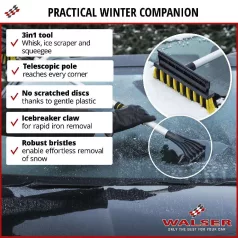   Teleszkópos hókefe jégkaparóval, vízlehúzóval 60-90 cm - ABISKO - WALSER