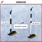Teleszkópos hókefe jégkaparóval, vízlehúzóval 60-90 cm - ABISKO - WALSER