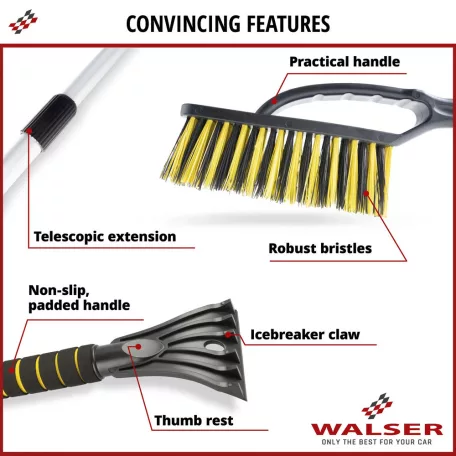 Teleszkópos hókefe jégkaparóval 88-115 cm - KALIX - WALSER