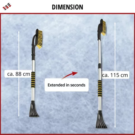 Teleszkópos hókefe jégkaparóval 88-115 cm - KALIX - WALSER