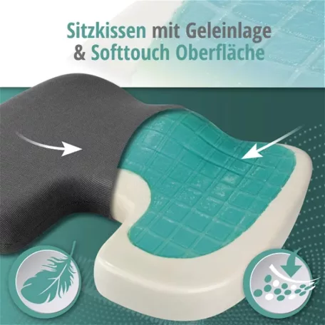 Ülőpárna - anatómiai, memóriahabos - zselés - COOL LUCY - WALSER