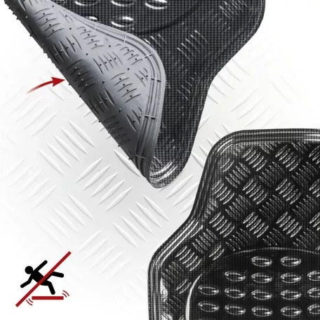 Gumiszőnyeg garnitúra - fémhatású - CARBON METALLIC - WALSER