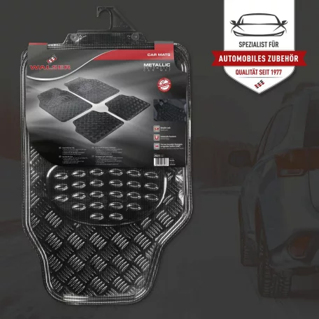 Gumiszőnyeg garnitúra - fémhatású - CARBON METALLIC - WALSER