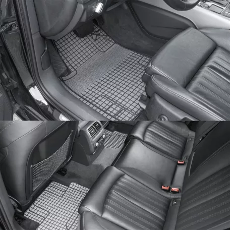 Gumiszőnyeg garnitúra textil hatású 3D felület - WHITE-BLACK - NEW STYLE - WALSER