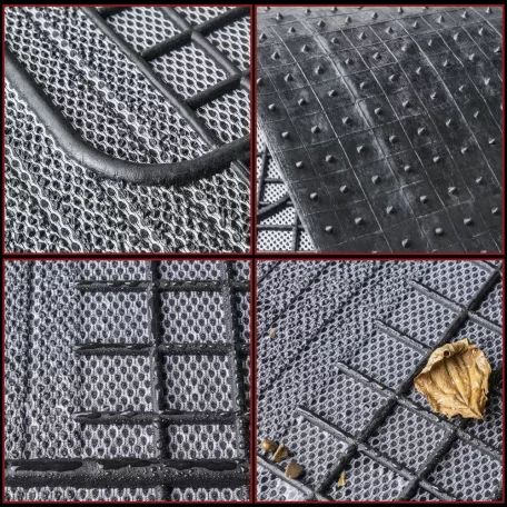 Gumiszőnyeg garnitúra textil hatású 3D felület - WHITE-BLACK - NEW STYLE - WALSER