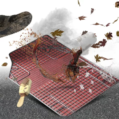 Gumiszőnyeg garnitúra textil hatású 3D felület - WHITE/BLACK NEW STYLE - WALSER