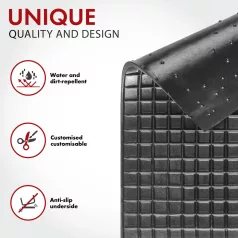   Gumiszőnyeg - méhsejtmintás, peremes - univerzális 53x41 cm - WALSER