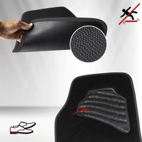 Textilszőnyeg garnitúra - univerzális, MATRIX-BLACK - WALSER