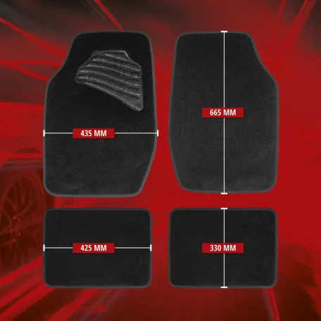 Textilszőnyeg garnitúra - univerzális, MATRIX-BLACK - WALSER