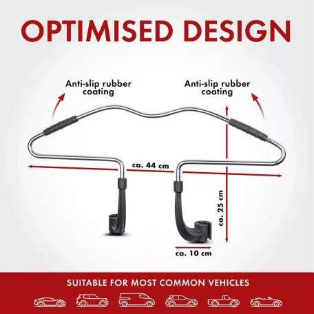 Vállfa fejtámlára - 44x10x25 cm - CARL - WALSER
