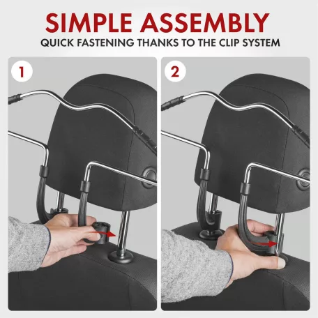 Vállfa fejtámlára - 44x10x25 cm - CARL - WALSER