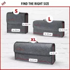 Autós tároló táska - S - szürke - 28x18x28 cm - WALSER