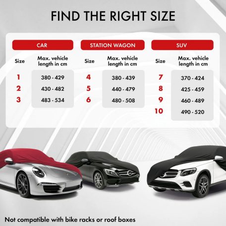 Autótakaró ponyva - beltéri - CAR - 1-380-429 cm - STRETCH PLUS - WALSER