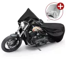 Motortakaró ponyva PREMIUM - CHOPPER - L méret - 250x100x130 cm fekete - WALSER