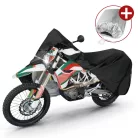 Motortakaró ponyva PREMIUM - ENDURO - XL méret - 255x110x135 cm fekete - WALSER