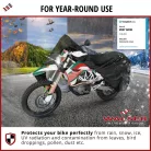 Motortakaró ponyva PREMIUM - ENDURO - XL méret - 255x110x135 cm fekete - WALSER