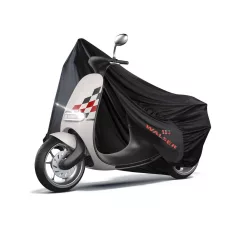   Motortakaró ponyva - BELTÉRI - VESPA - S méret - 185x90x100 cm fekete - WALSER