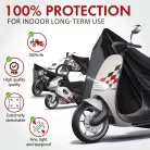 Motortakaró ponyva - BELTÉRI - VESPA - S méret - 185x90x100 cm fekete - WALSER