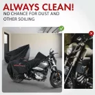 Motortakaró ponyva - BELTÉRI - SPORT - M méret - 215x95x120 cm fekete - WALSER