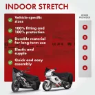 Motortakaró ponyva - BELTÉRI - SPORT - M méret - 215x95x120 cm fekete - WALSER