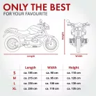 Motortakaró ponyva - BELTÉRI - SPORT - M méret - 215x95x120 cm fekete - WALSER