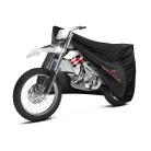 Motortakaró ponyva - BELTÉRI - ENDURO - XL méret - 255x110x135 cm fekete - WALSER
