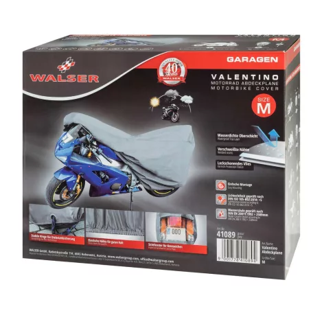 Motortakaró ponyva PREMIUM - SPORT - M méret - 215x95x120 cm szürke - WALSER