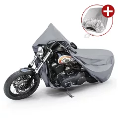   Motortakaró ponyva PREMIUM - CHOPPER - L méret - 250x100x130 cm szürke - WALSER