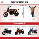 Motortakaró ponyva PREMIUM - CHOPPER - L méret - 250x100x130 cm szürke - WALSER