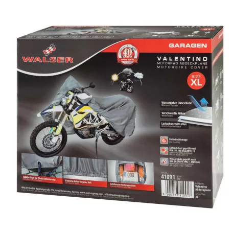 Motortakaró ponyva PREMIUM - ENDURO - XL méret - 255x110x135 cm szürke - WALSER