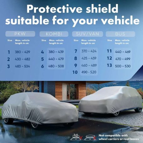 Autótakaró ponyva - négyévszakos - CAR - 1-380-429 - WALSER BASIC