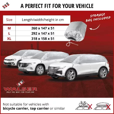 Autótakaró félponyva - négyévszakos - M méret - All Weather Basic - WALSER