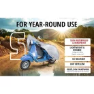 Motortakaró ponyva BASIC - SCOOTER - S méret - 185x90x100 cm ezüst - WALSER