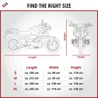 Motortakaró ponyva BASIC - SCOOTER - S méret - 185x90x100 cm ezüst - WALSER