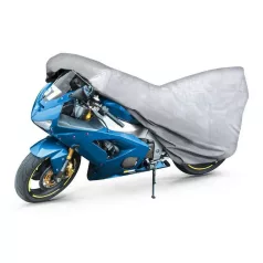   Motortakaró ponyva BASIC - SPORT - M méret - 215x95x120 cm ezüst - WALSER