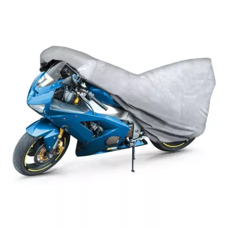 Motortakaró ponyva BASIC - SPORT - M méret - 215x95x120 cm ezüst - WALSER