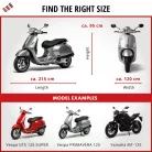 Motortakaró ponyva BASIC - SPORT - M méret - 215x95x120 cm ezüst - WALSER