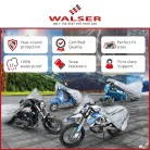 Motortakaró ponyva BASIC - SPORT - M méret - 215x95x120 cm ezüst - WALSER