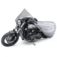   Motortakaró ponyva BASIC - CHOPPER - L méret - 250x100x130 cm ezüst - WALSER