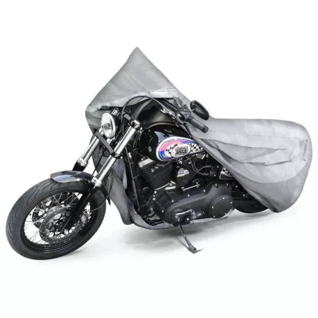 Motortakaró ponyva BASIC - CHOPPER - L méret - 250x100x130 cm ezüst - WALSER