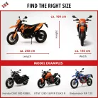 Motortakaró ponyva BASIC - CHOPPER - L méret - 250x100x130 cm ezüst - WALSER