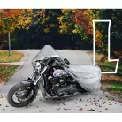 Motortakaró ponyva BASIC - CHOPPER - L méret - 250x100x130 cm ezüst - WALSER