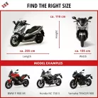 Motortakaró ponyva BASIC - ENDURO - XL méret - 255x110x135 cm ezüst - WALSER