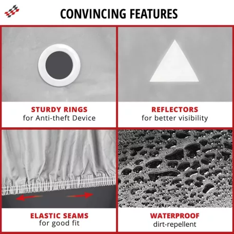 QUAD ponyva - S méret - 210x120x120 cm ezüst - All Weather - WALSER