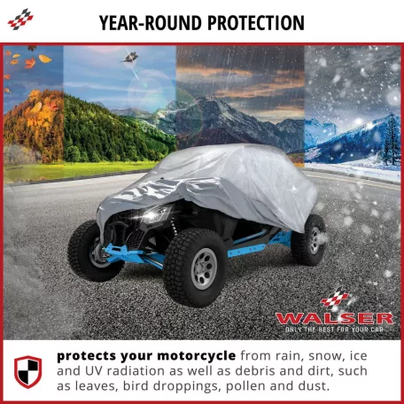 QUAD ponyva - M méret - 255x120x120 cm ezüst - All Weather - WALSER